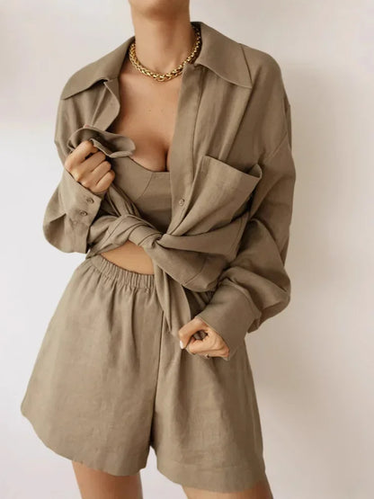 חליפה פשתן - גיה